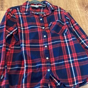 Old Navy Kids Red and Blue Plaid Button-Down Shirt